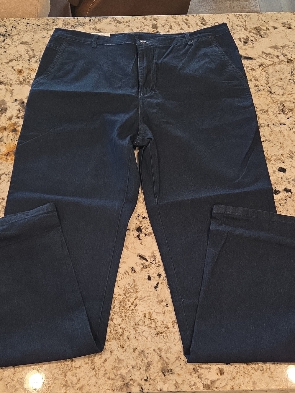 Men's Navy Casual Chino Denim Pants